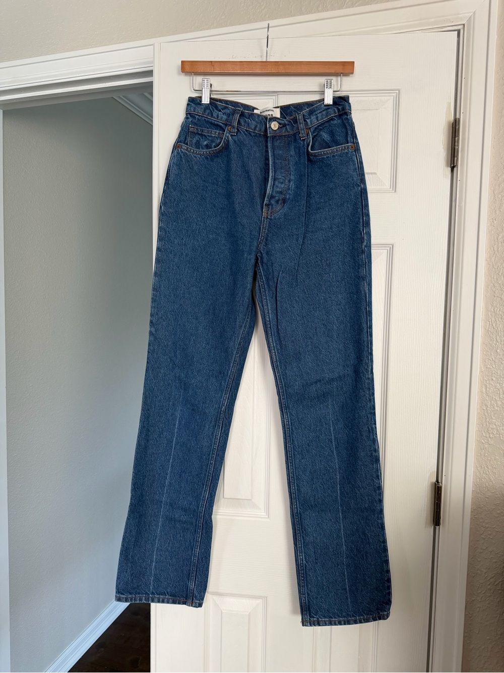 Reformation Deep Blue Straight-Leg Jeans
